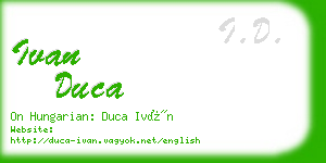 ivan duca business card